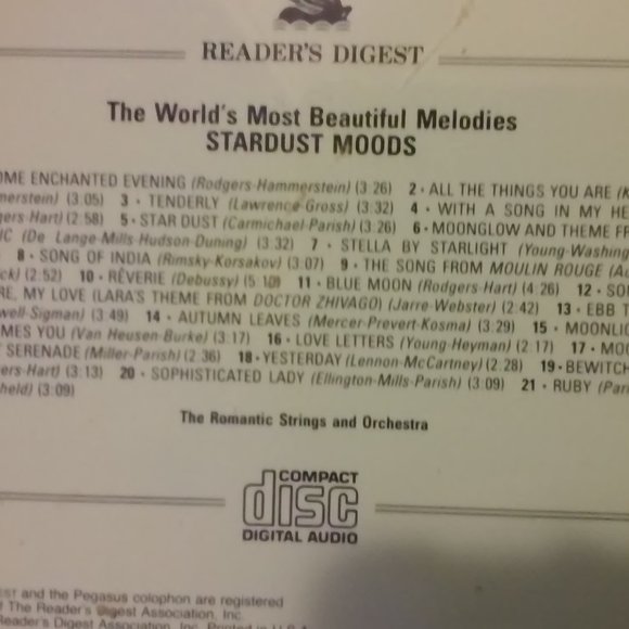 Vintage CD Stardust Moons 1989 21 Songs In Case Some Enchanted Evening Many More - Picture 2 of 3